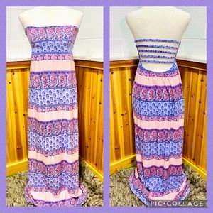 Women’s Secret Strapless Boho Maxi Dress Size Small